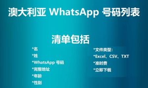 澳大利亚 WhatsApp 号码列表