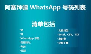 阿塞拜疆 WhatsApp 号码列表
