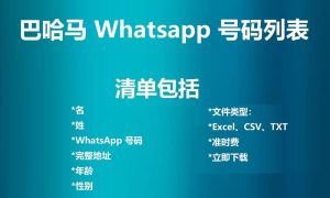 巴哈马 WhatsApp 号码列表