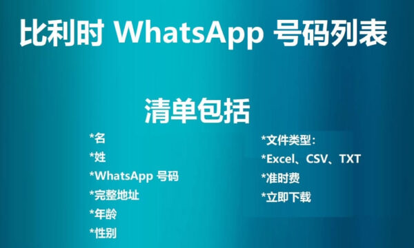 比利时 WhatsApp 号码列表