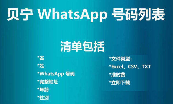 贝宁 WhatsApp 号码列表