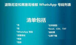 波斯尼亚和黑塞哥维那 WhatsApp 号码列表