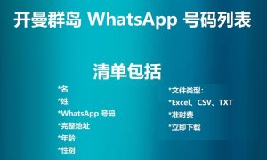 开曼群岛 WhatsApp 号码列表