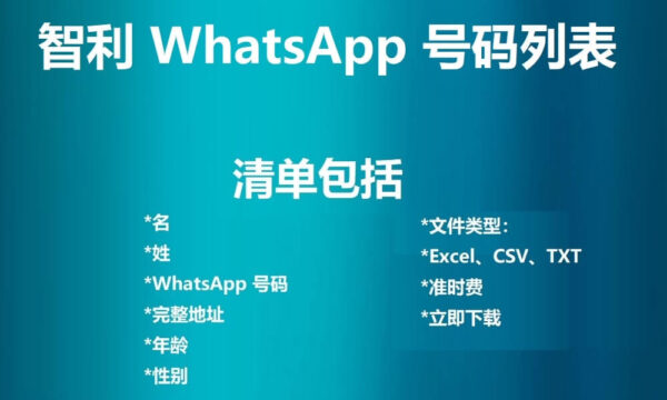 智利 WhatsApp 号码列表