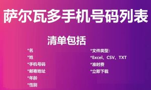萨尔瓦多电话号码列表