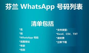 芬兰 WhatsApp 号码列表