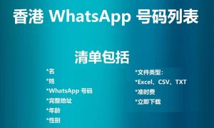 香港 WhatsApp 号码列表