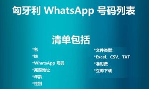 匈牙利 WhatsApp 号码列表