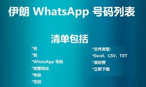 伊朗 WhatsApp 号码列表