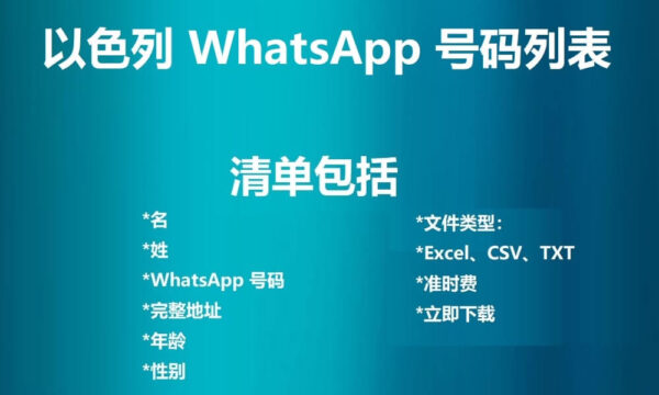 以色列 WhatsApp 号码列表