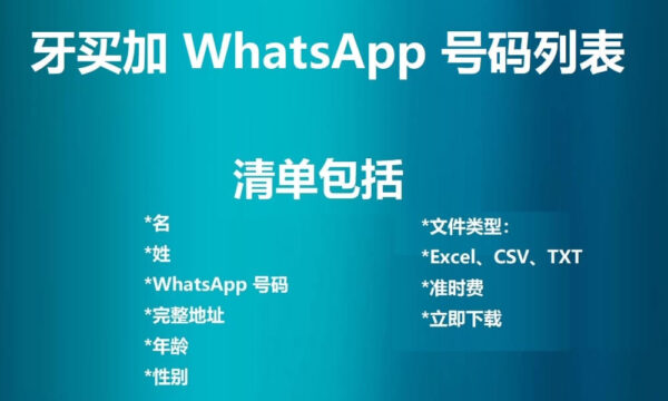 牙买加 WhatsApp 号码列表