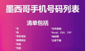 墨西哥电话号码列表