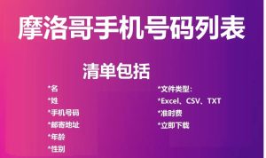 摩洛哥电话号码列表