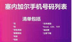 塞内加尔电话号码列表