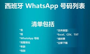 西班牙 WhatsApp 号码列表