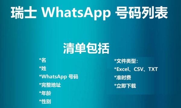 瑞士 WhatsApp 号码列表