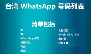 台湾 WhatsApp 号码列表