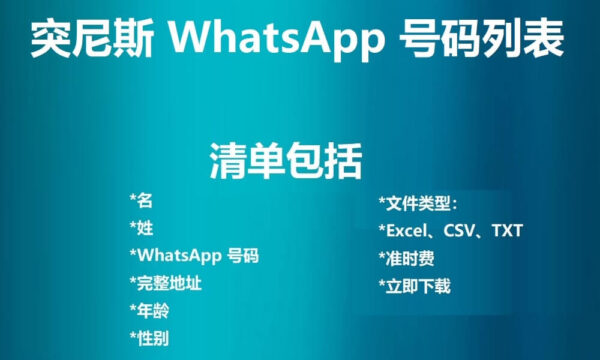 突尼斯 WhatsApp 号码列表