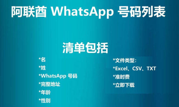 阿联酋 WhatsApp 号码列表