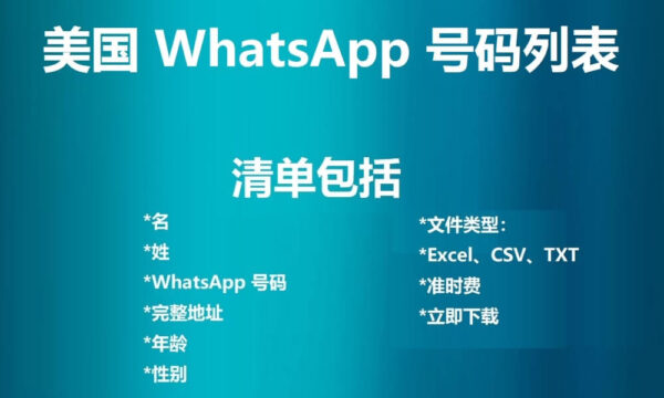 美国 WhatsApp 号码列表