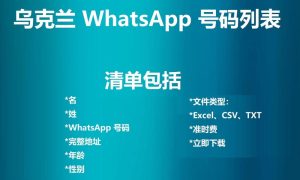 乌克兰 WhatsApp 号码列表
