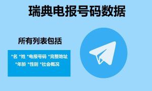 瑞典电报号码数据